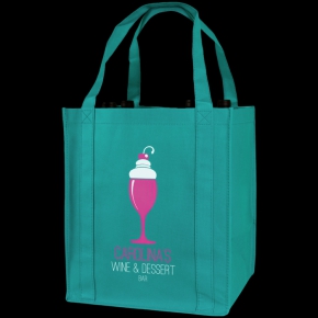 Wine bag handle to bottom